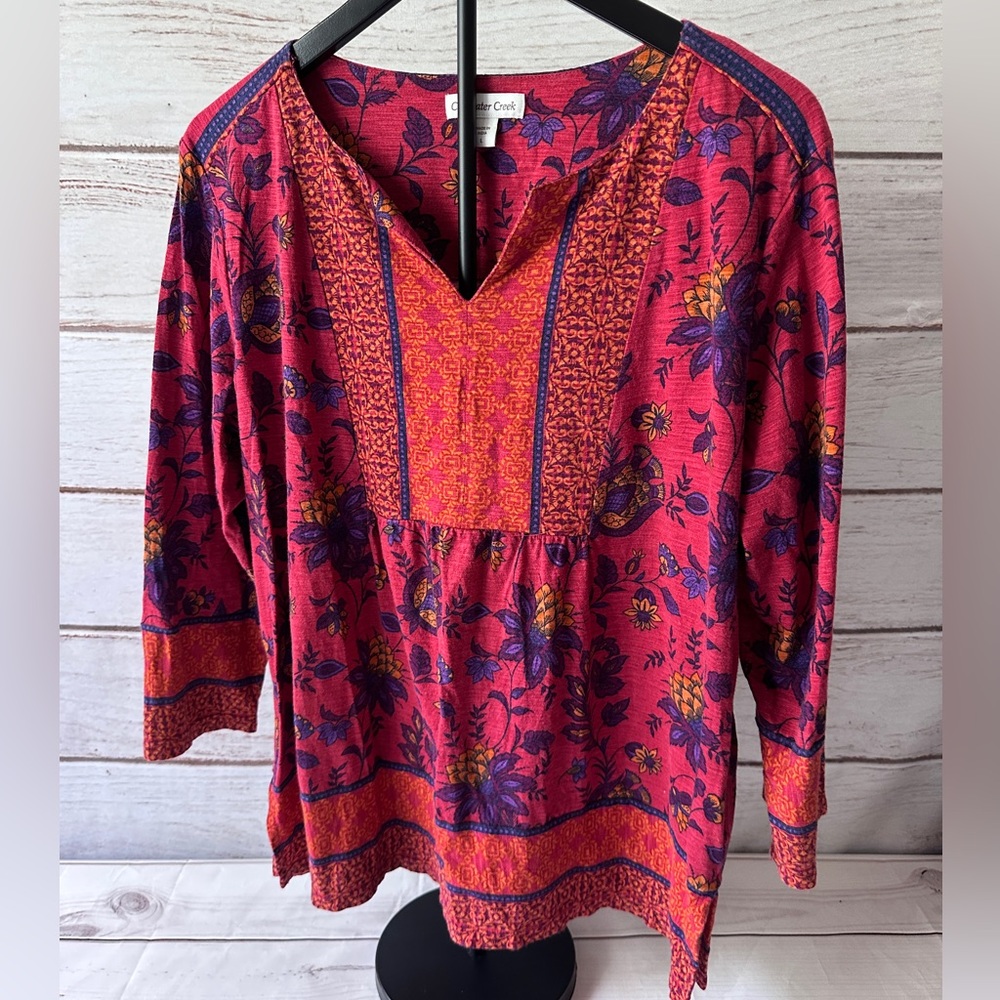 Cato Women's Floral Pink Top